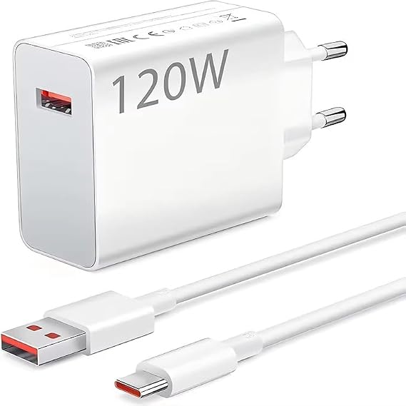 120 Watt Turbo Hızlı Şarj Aleti ve Kablo Seti Type-C Girişli Tüm Telefonlarla Uyumlu Şarz Aleti Seti Şarj Başlığı Şarj Kablosu Şarj Adaptörü