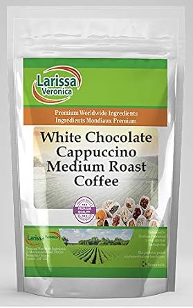 White Chocolate Cappuccino Medium Roast Coffee (Gourmet, Naturally Flavored, Whole Coffee Beans) (4 oz, ZIN: 569225)