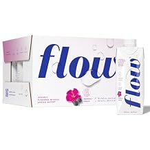 Flow Mineral Spring Water, Organic Blackberry + Hibiscus, 12 Pack (16.9 Fl Oz) - Naturally Alkaline with Electrolytes and Zero Sugar
