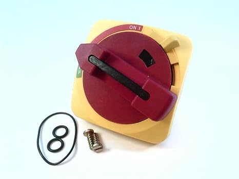 RADWELL RAD-HS4E Disconnect Handle, Lockable, W/DEFEATER, Yellow Frame W/RED Handle
