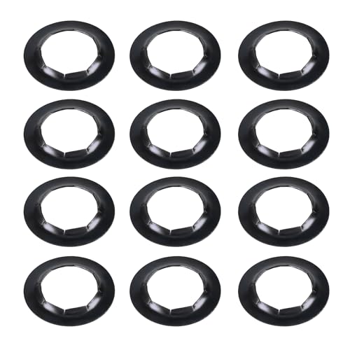 12 Pack Push-On Push Nuts for 58 Dolly Axle Rods, Spring Steel Wheel Lock Washers, Hardware Nuts for Dolly Wheels Replacement Accessories