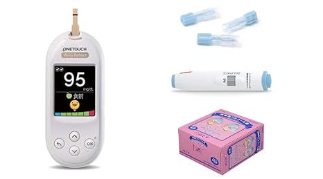 Includes BonusLifescan Blood Glucose Meter Beurer Reflect 4-Piece SetIncludes: 1 meter, 30 needles, 1 piercing device, 100 sterilization cotton ballsManufacturer Bluetooth
