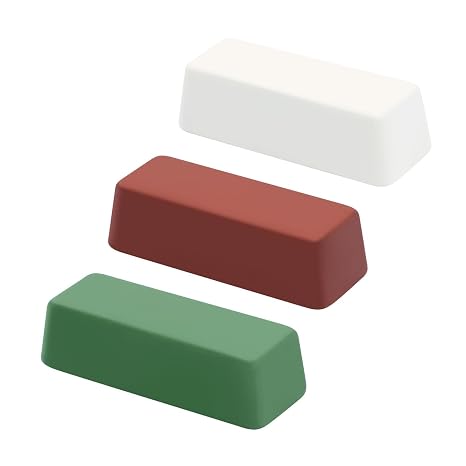 Mini Buffing Polishing Cutting Compounds Kit 35g each - Green Fine/White Medium/Red Coarse - 3 Pack