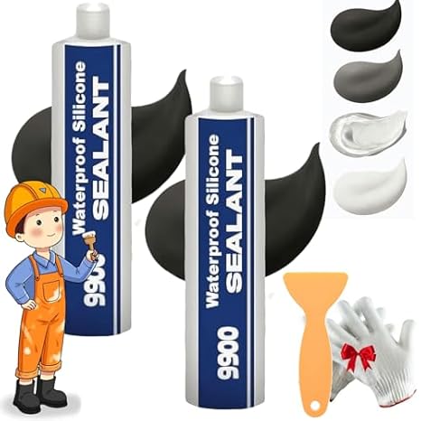 All-Purpose Super-Bonding Structural Sealant, 9900 Sealant Waterproof (Black,2PCS)