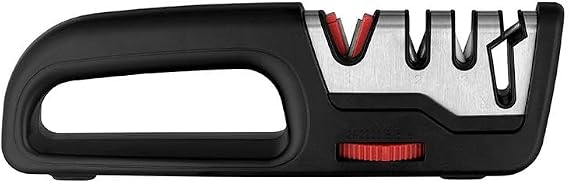 Newest Advanced Smart Sharp Knife Sharpener - Professional 4 Stage Ergonomic Manual Sharpener for Sharpening Kitchen Knives-Adjustable Sharpening Angle, Non-Slip Base and Ergonomic Handle.