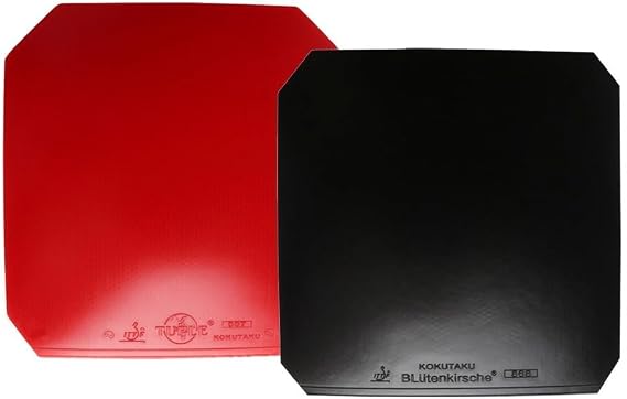 Table Tennis Rubber, for PING Pong Rubber, Fast Attack Sponge, 39 Hardness, 2.0-2.2mm Thickness, Tacky for Enhanced Spin and, Red or Black