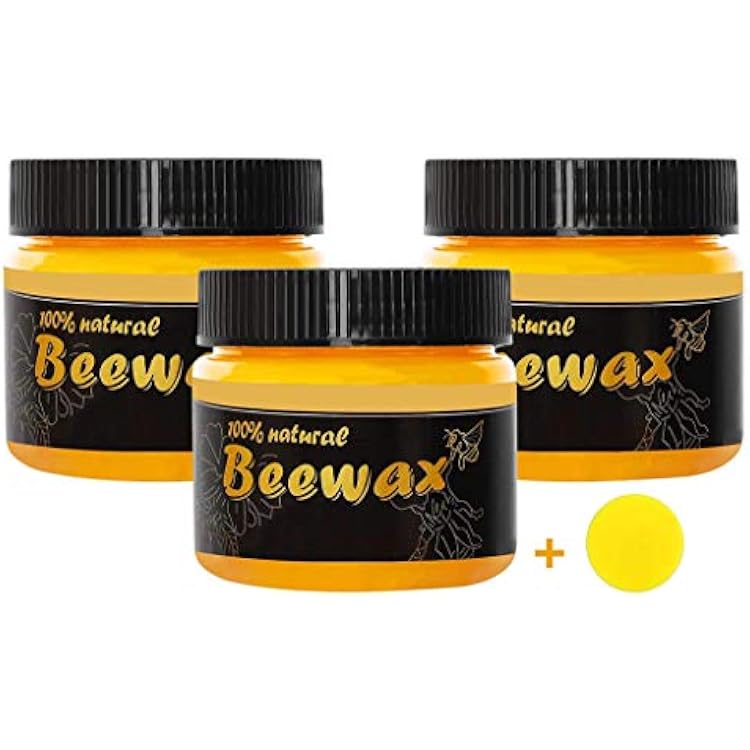 3Pcs Wood Seasoning Beewax Polish - Traditional Beeswax Polish for Wood & Furniture - All-Purpose Beewax for Furniture Cleaning - Furniture to Beautify & Protect