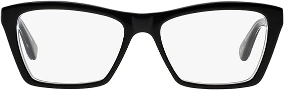 Ray-Ban Women's RX5316 Square Prescription Eyewear Frames, Black Transparent, 53mm