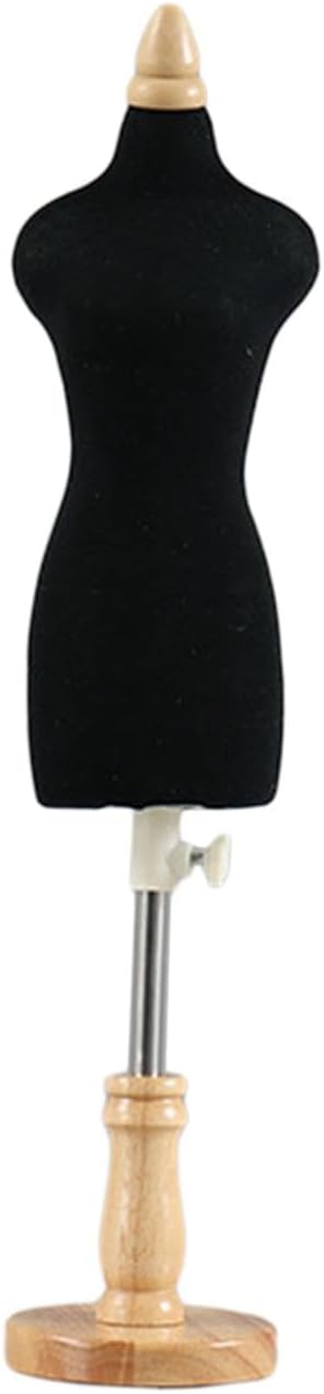 Doll Display Mannequin Torso Stand for Dress Design And Decoration in Dollhouse, 33cm Round Base