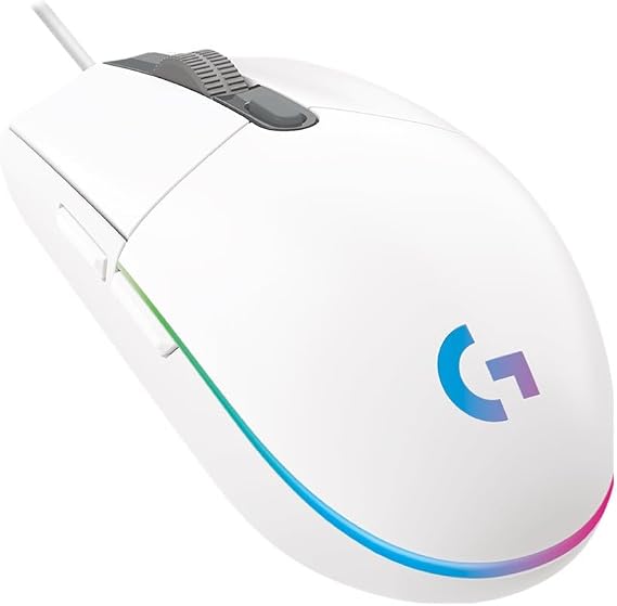 Logitech Gaming Mouse G102 LIGHTSYNC - Mouse - Right Handed - Optical - 6 Buttons - Wired - USB - White