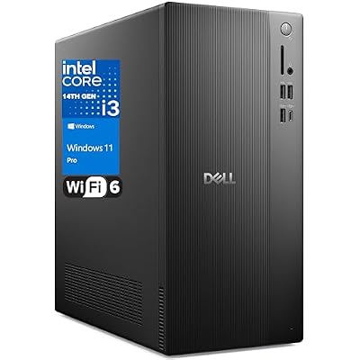 Dell Vostro Tower PC Desktop Computer for Home and Business, 14th Gen Intel 4-Core Processor, 16GB DDR5 RAM, 512GB PCIe SSD, WiFi 6, Bluetooth, RJ-45, DisplayPort, HDMI, Type-C, Windows 11 Pro