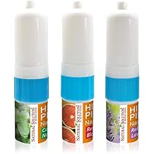Natural Solution Himalayan Pink Salt Nasal Inhaler Aromatherapy with Natural Essential Oils, Cleans The Respiratory System, Relief Breathing Congestion,3 Pack