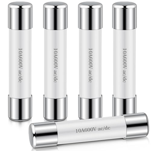 5 Pcs Ceramic Fast Fuses for Multimeters 600V Ceramic Fuse for use in Multimeters 6.3x32 mm Ff10a