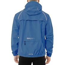 baleaf Men's Rain Jacket Waterproof Windbreaker Raincoat Running Cycling Hiking Gear Hood Lightweight Reflective Packable