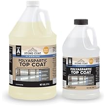 Stone Coat Countertops Polyaspartic Top Coat (1.5 Gal Kit) Industrial Grade Gloss Finish for Professional Results | UV Stable & Incredibly Durable | DIY Friendly