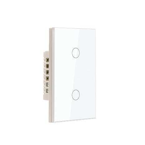 Smart Switch 4.65 x 2.83 x 1.34 Inches,Single Gang,White 2 Button