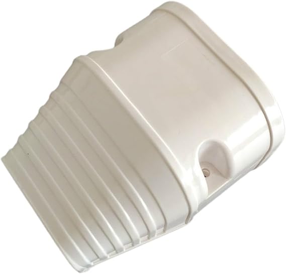 PVC Air Conditioner Line Cover Kit, Weatherproof Wall Entry Cap And Elbow Fittings For Split & Central AC Units, White Decorative Hiding Sleeve Set(End Cap)