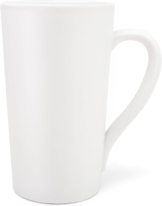 20oz White Ceramic Coffee Mug, Coffee Cup Large Tall Coffee Mug with Handle