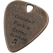 Guitar Picks,Guitar Pics, Copper Birthday Gift, Bass Guitar Accessories, Acoustic, Electric and Bass Accessories Guitar Gifts Men (Copper better brother)