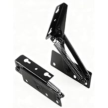 Storage Box Flip-Up Support Hinge,Heavy Duty Spring Hinge for Storage Stool,Chest,Slow Close Easy Lift Hardware (2 Pack)