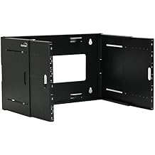NavePoint 6U Patch Panel Bracket Wall Mount Patch Panel Rack for 19 Networking Equipment Expandable Mounting Depth 9.5 to 15.5 4U IT Rack 40lbs Weight Capacity Pre-Assembled