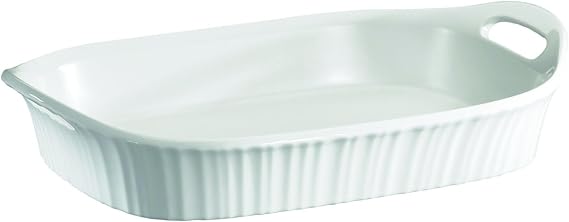 CorningWare (3Qt) French White Ceramic Casserole Dish