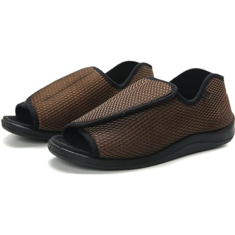 Diabetic Orthopedic Mens Plantar Fasciitis Shoes Closure Toe Swollen Feet Slippers Edema Swollen Shoes Arthritis Edema House Shoes Slip On Walking Sneakers Open Toe Sandals  Color : 3 , Size : 43