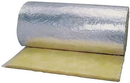 Reflective FRK FOIL Faced Fiberglass Duct Insulation HVAC Pipe Wrap 2" R6 4X25