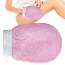 Exfoliate Shower Gloves - Bronze Tan Remover, Flexible Tool, Dead Skin Cleanser | Fake Tan Dead Skin Removal Gloves, Body Scrubbing Accessory, Ideal For Smooth Soft Skins Care At Home