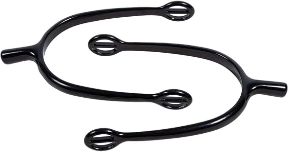 Schneiders FES Ladies Prince of Wales Black Spurs | Essential Horse Riding Accessory | Black Powder Coated Finish | Ideal for Equitation Riders | 2 3/4" Inside Heel Width | Equestrian Staple