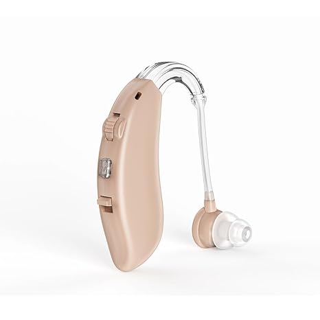 Hearing Aids for Seniors with Severe Hearing Loss, Hearing Aids,Rechargeable Hearing Aids, Comfort Design Hearing Aid, (Brown)