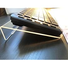 WINKINE Computer Keyboard Stand, Clear Acrylic PC Keyboard Holder Stand Tilted Computer Keyboard Stand, Keyboard Riser for Ergonomic Easy Typing, Keyboard Stand for Office Desk, Home, School