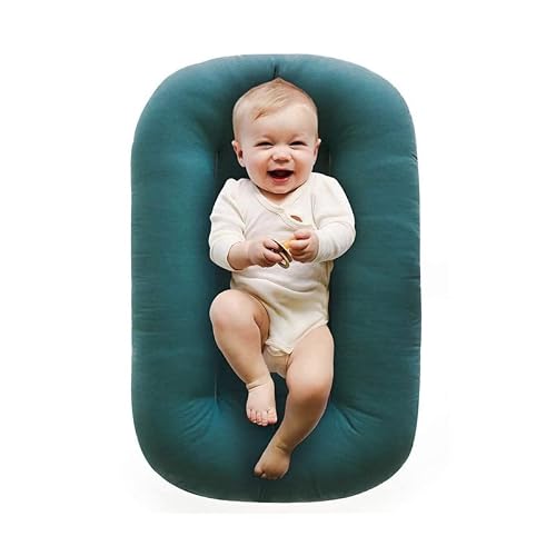 Baby Lounger - Baby Lounger for Newborn, Breathable & Soft Baby Nest Cover Co for Baby 0-12 Months, Baby Essentials Gifts, Portable Infant Lounger, Baby Snuggle Lounger Me Green