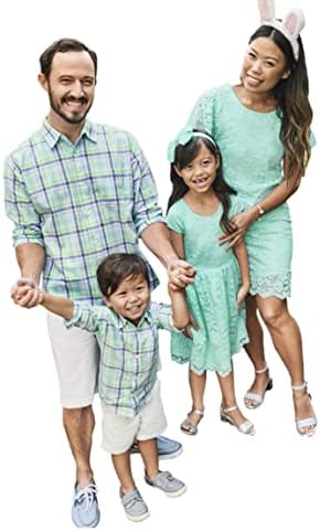 The Childrens Place Unisex-Child Coordinating Family Outfits, Mommy & Me, Dad & Son, Baby, Mint to Be Collection