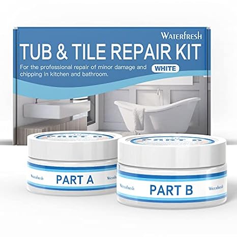 Porcelain Repair Kit White, High-Gloss Porcelain Sink Repair Kit White, Porcelain Chip Fix for Sinks, Tiles on Enamel, Acrylic, Fiberglass, Ceramic, Shower Kit & Tray