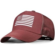 OUTDOOR SHAPING American Flag Trucker Hat - Snapback Fitted Cap for Men & Women, Snap Closure, Breathable Mesh Sides
