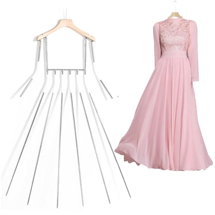 Adjustable Mannequin Dress Form, Metal Frame Coat Mannequin Hangers with Adjustable Waist and Arms, Fashionable Dress Form for Hoodie, Coat, Jacket, Sweater, Dress, Tops Female A11