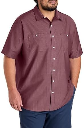 DXL Synrgy Big and Tall Textured Solid Sport Shirt Sizes XL - 8XLT