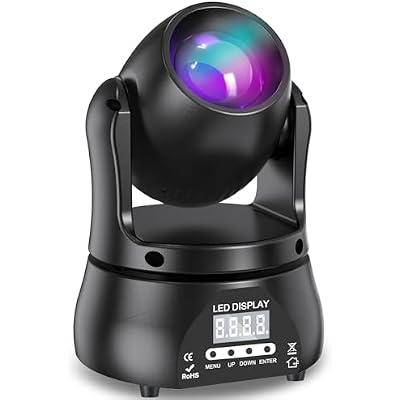U`King 40W LED Moving Head Light RGBW Beam Lighting Stage Lights with DMX Sound Activated Auto Mode for Parties Wedding Clue Live Band Show Church