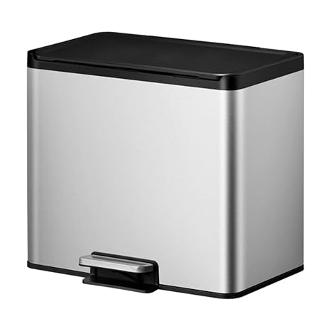 EKO Essential Recycling Pedal bin 3 x 9 liters matt Stainless Steel (1024675)
