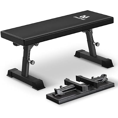 Flat Weight Bench - Heavy Duty Foldable Workout Bench for Home Gym, 1300lb Capacity Adjustable Strength Training Bench Press for Ab  Body Exercises, Sturdy and Easy to Fold