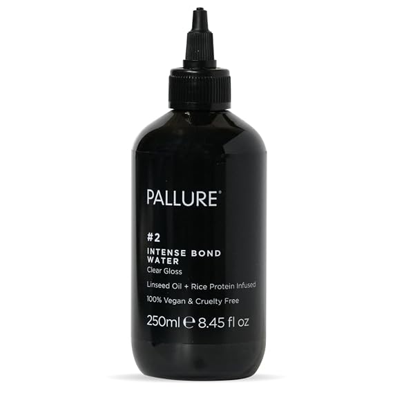 Pallure No. 2 Intense Bond Hair Gloss Treatment For Shiny, Glossy, Silky and Healthy Hair - Bond Repairing and Hydrating, Made With Linseed Oil And Rice Protein, 8.45 Fl Oz