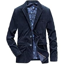 Mens Suits Corduroy Jacket Casual Sport Coat 2 Button
