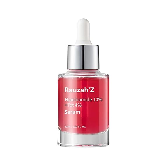 Niacinamide 10% Facial Serum with TXT 4%, Pore Refining & Skin Brightening Treatment, Hydrating Face Serum in Red Glass Bottle, 30ml / 1.01 fl oz