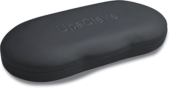 Brillenetui zum Anklippen Slim Hartschale Ultraleicht Retro Flach Brillen Aufbewahrungsbox Kompressionsfest Schwarz