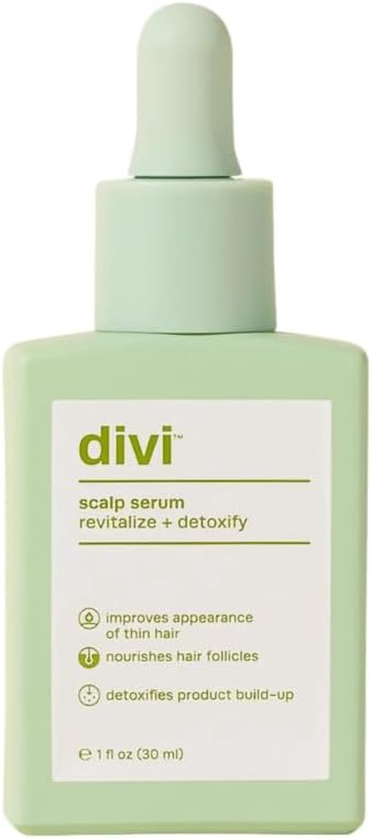 divi Scalp Serum for Thinning Hair, 30ml Hair Growth Serum with Amino Acids, Caffeine & Rosemary Oil for Men & Women, Promotes Healthy Scalp & Fuller-Looking Hair, Reduces Oil & Product (White)