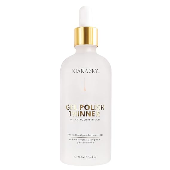 Kiara Sky Gel Polish Thinner | Gel Polish Revival | Thinner for Gel Polish Soak Off + UV LED Nail Lamp Gel | 3.4fl oz