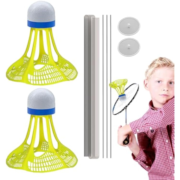 Badminton Trainer - Badminton Rebound Trainer - Badminton Balls Indoor Badminton Training Set - Single Player Rebound Practice Swing Equipment for Kids