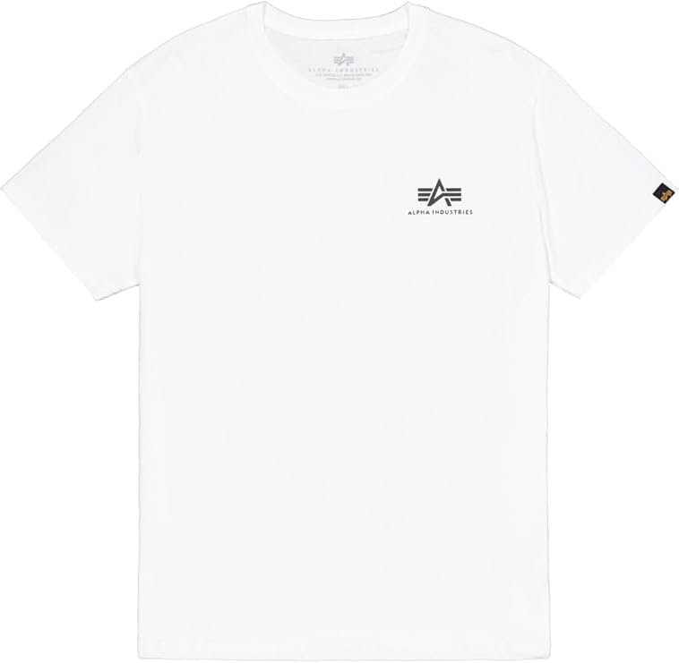 ALPHA INDUSTRIES Men's Basic T Small Logo Neon Print T-Shirt for Men T-Shirt (Pack of 1)