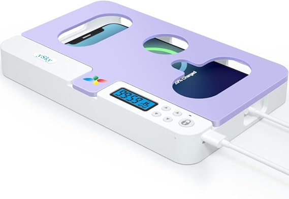 ySky Portable Phone Lock Box with Timer for iPhone and Android Phones, Self-Control Timed Phone Jail Locker to Help Kids,Students, Adults Focus Back, Unplug from Phones Boost Your Mental Wellness